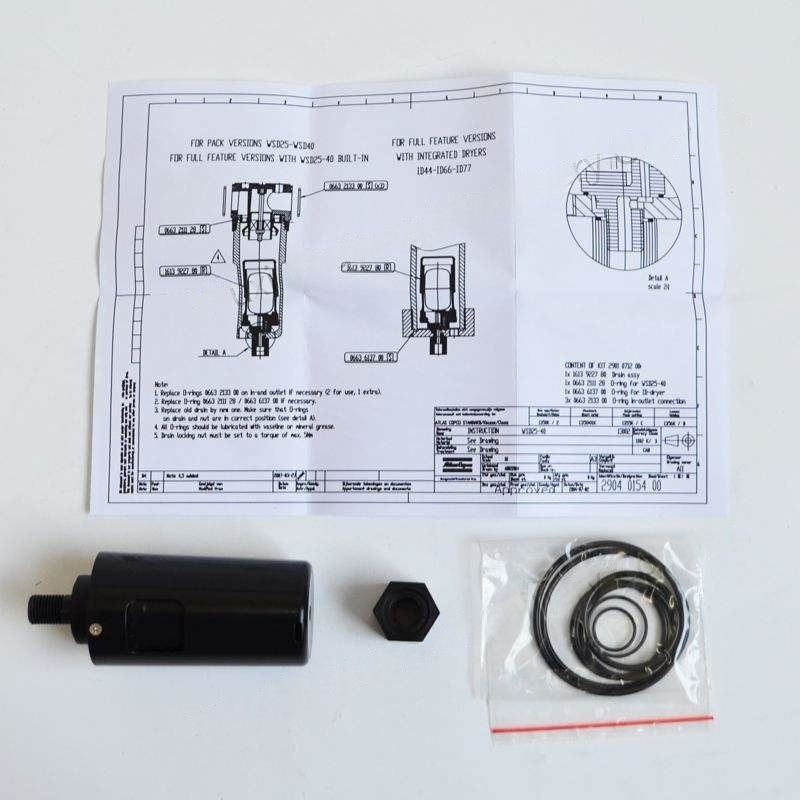 Originale 2904500069 Atlas Copco WSD Separatori d'acqua WSD25 WSD80 WSD250 WSD750