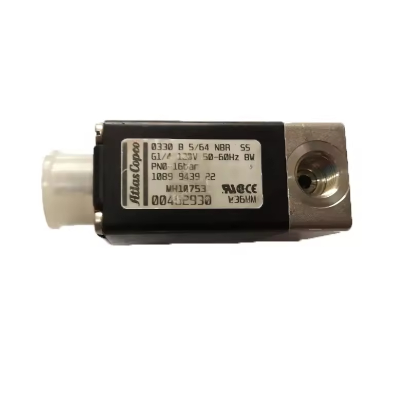 Parti di ricambio Valvola per solenoid compressore d'aria senza olio per Atlas Copco 1089943922