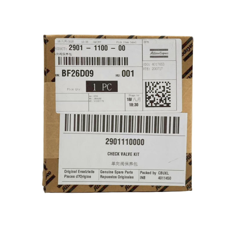 2901110000 Atlas Copco Air Compressore Valvola di riparazione del kit di riparazione della valvola