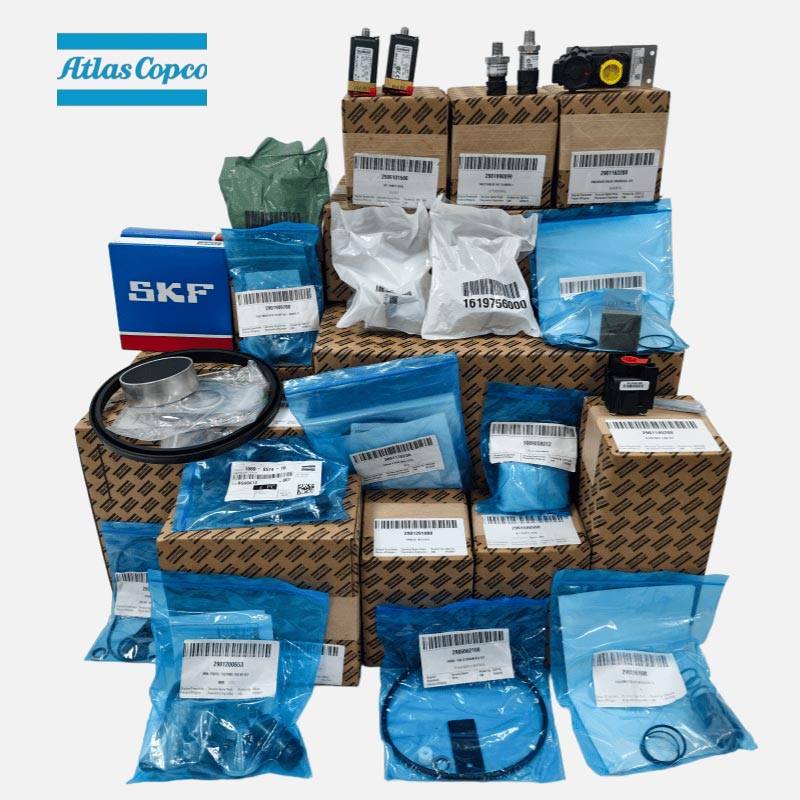 Pezzi di ricambio per compressore d'aria Atlas Copco Filtro olio originale Filtro aria Sensore di pressione Elettrovalvola Kit di manutenzione valvola filtro