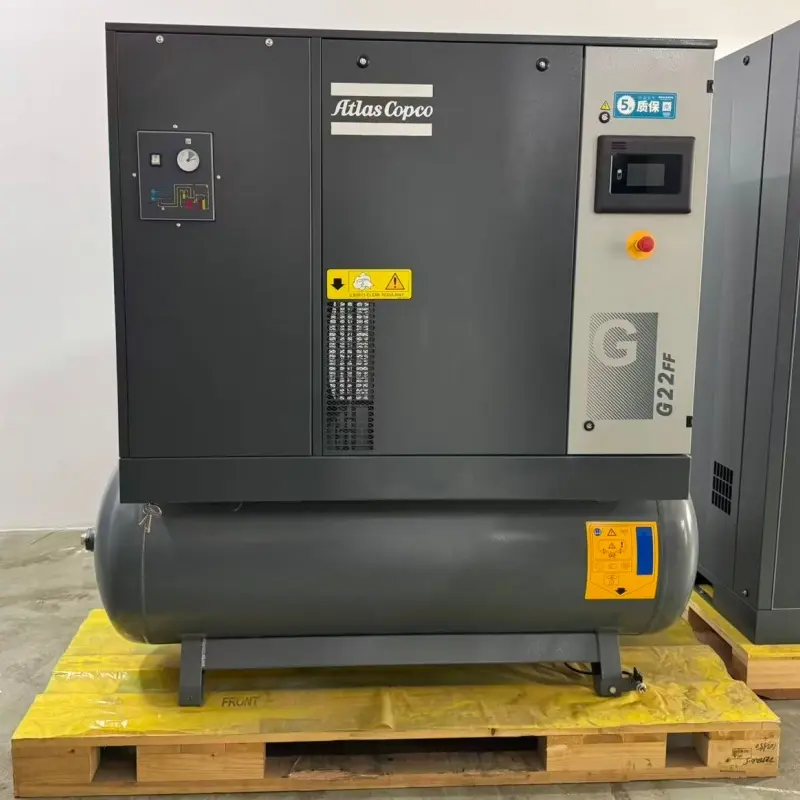 Compressore d'aria rotativo a vite a iniezione di olio Atlas Copco G22FF 22 kW 30 HP per la produzione industriale