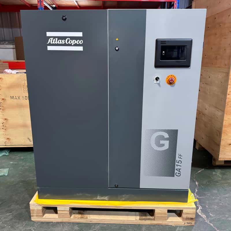Essiccatore integrato per compressore d'aria rotativo a vite a iniezione d'olio Atlas Copco GA15 FF 15 kW 7,5 13 bar