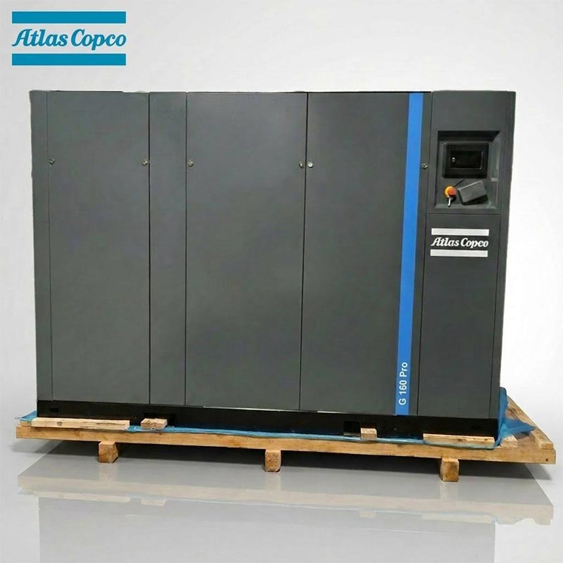 Compressore d'aria rotativo a vite a iniezione d'olio Atlas Copco GA160 Pro 160 kW 215 HP 7,5 10 Bar 1543 CFM