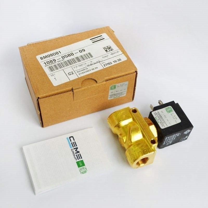 Atlas Copco Inverter Valve del solenoid Ga37VSD Modello di metallo 1089058009 per compressori industriali